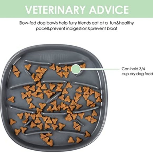 Yuakuod Slow Feeder Pet Bowl - Picture 3 of 12